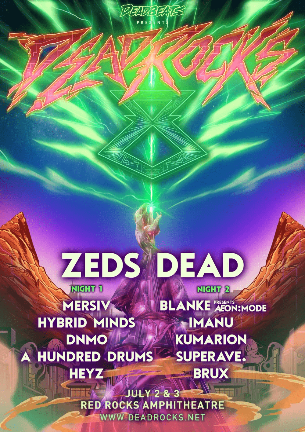 Deadrocks 2022 lineup poster