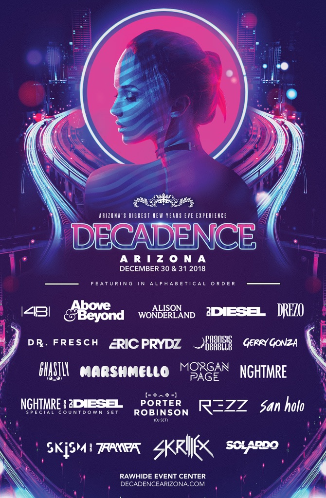 Decadence Arizona 2018 Lineup poster image
