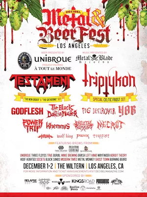 Decibel Magazine Metal & Beer Fest Los Angeles 2018 Lineup poster image
