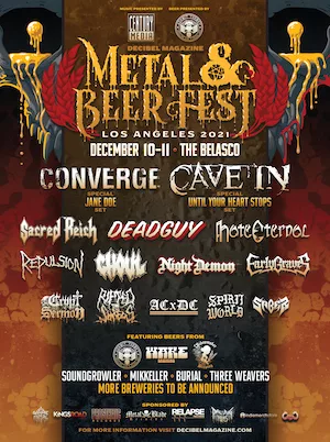 Decibel Magazine Metal & Beer Fest Los Angeles 2021 Lineup poster image