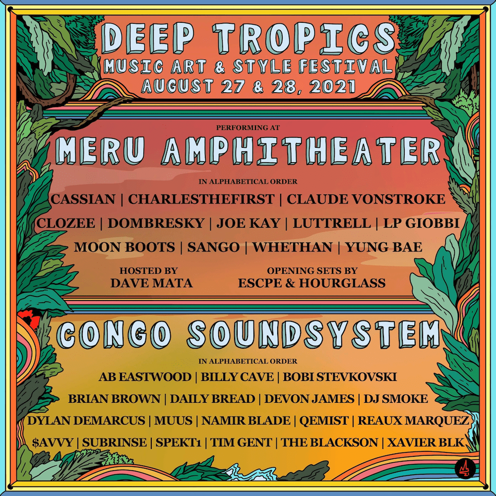 deep tropics 2021 lineup poster