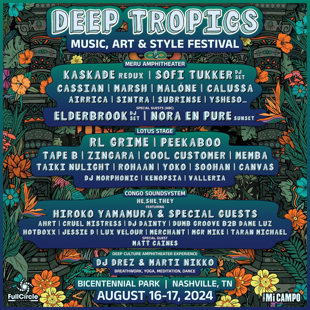 Deep Tropics 2024 lineup poster