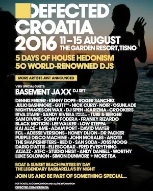 Defected Croatia 2016 Lineup poster image