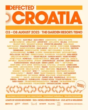 Defected Croatia 2023 Lineup poster image