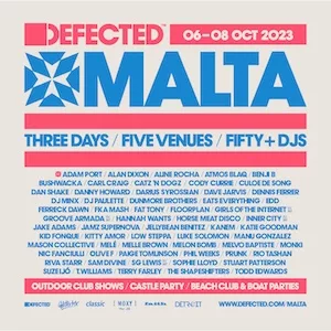 Defected Malta 2023 Lineup poster image