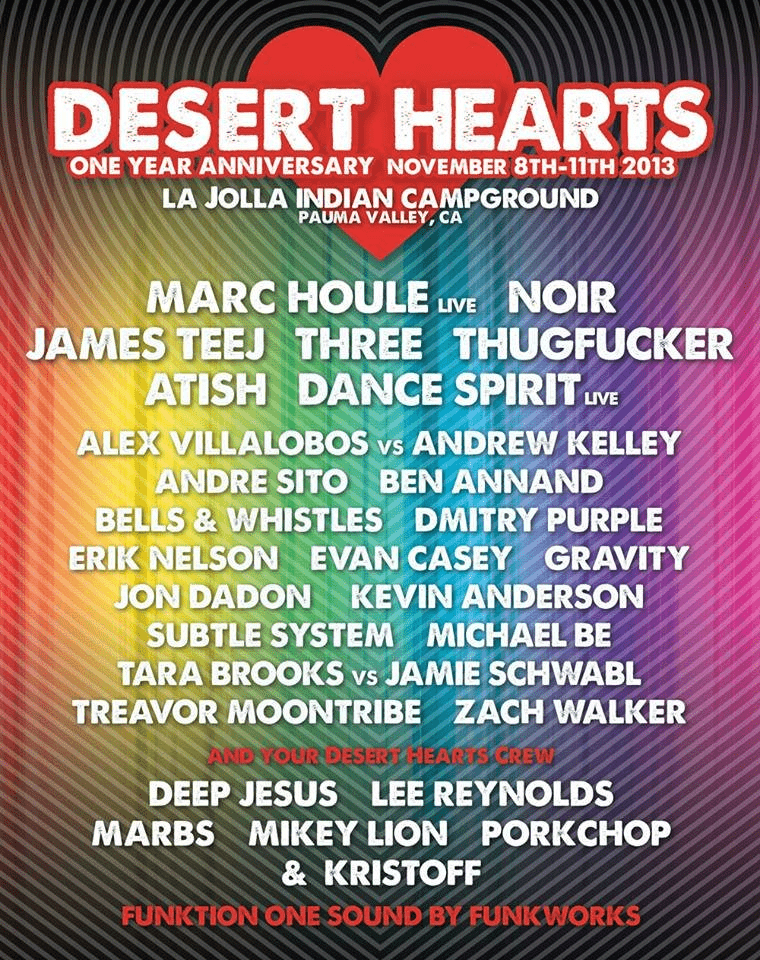 Desert Hearts Festival 2013 Lineup poster image