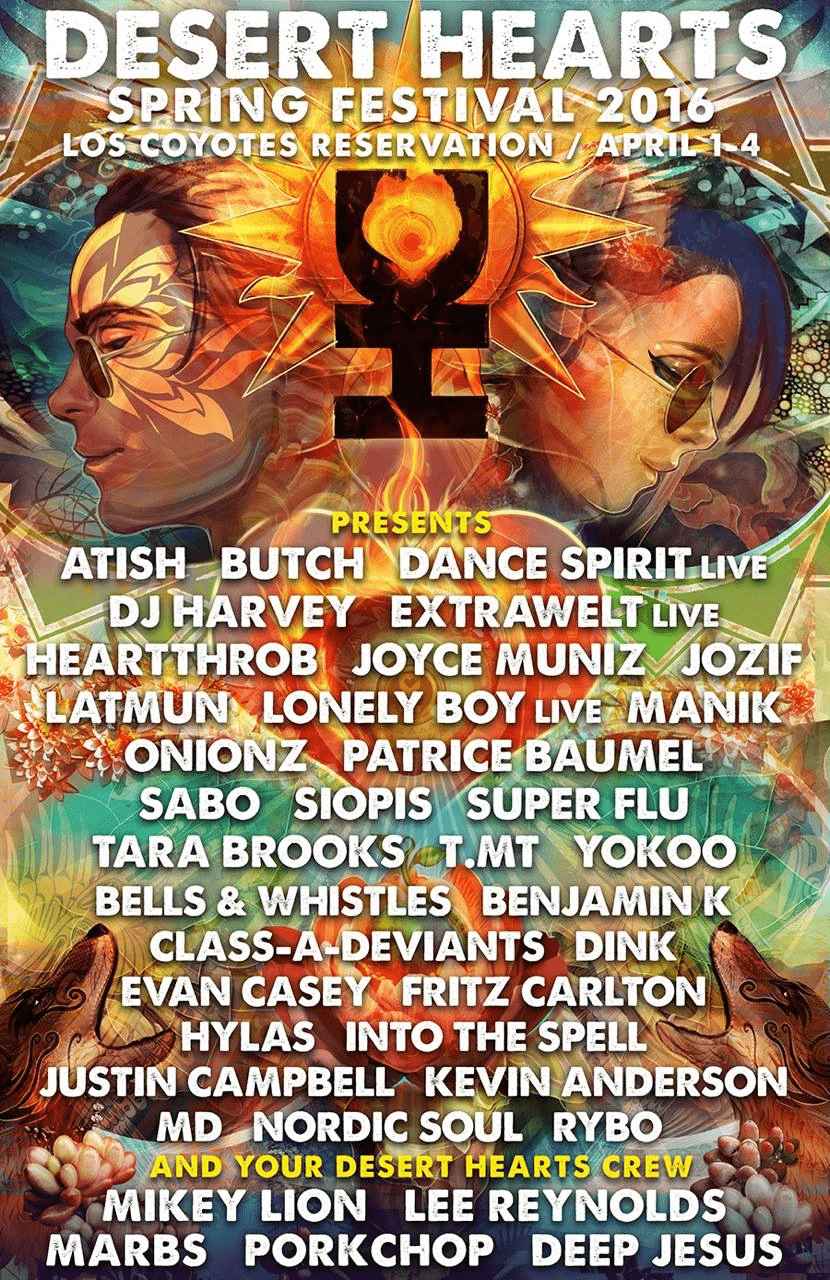 Desert Hearts Festival 2016 Lineup poster image