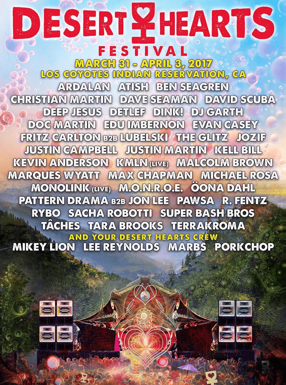Desert Hearts Festival 2017 Lineup poster image