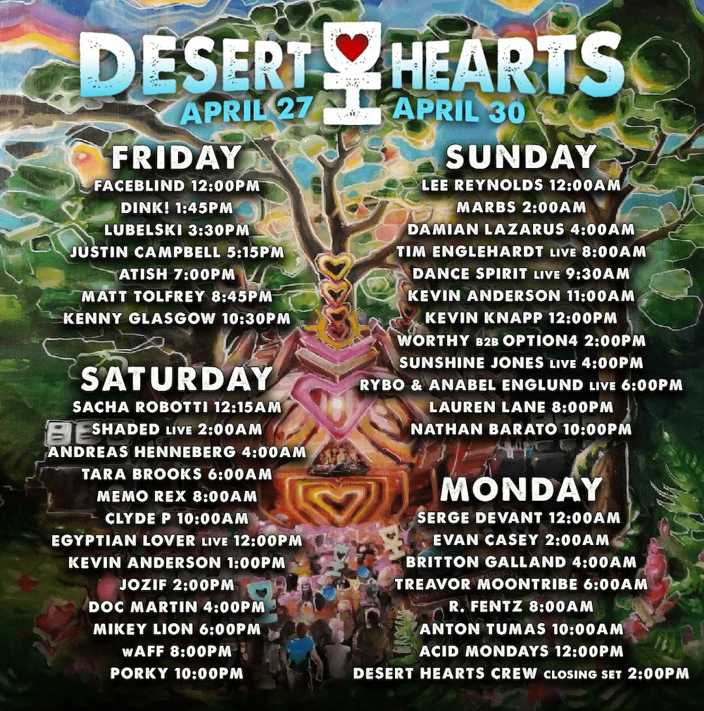 Desert Hearts Festival 2018 Lineup poster image