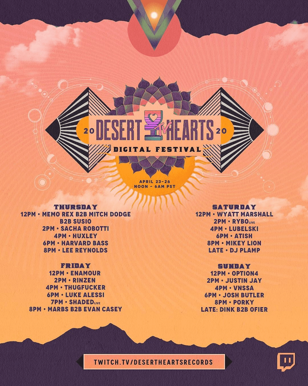 Desert Hearts Festival 2020 Lineup poster image