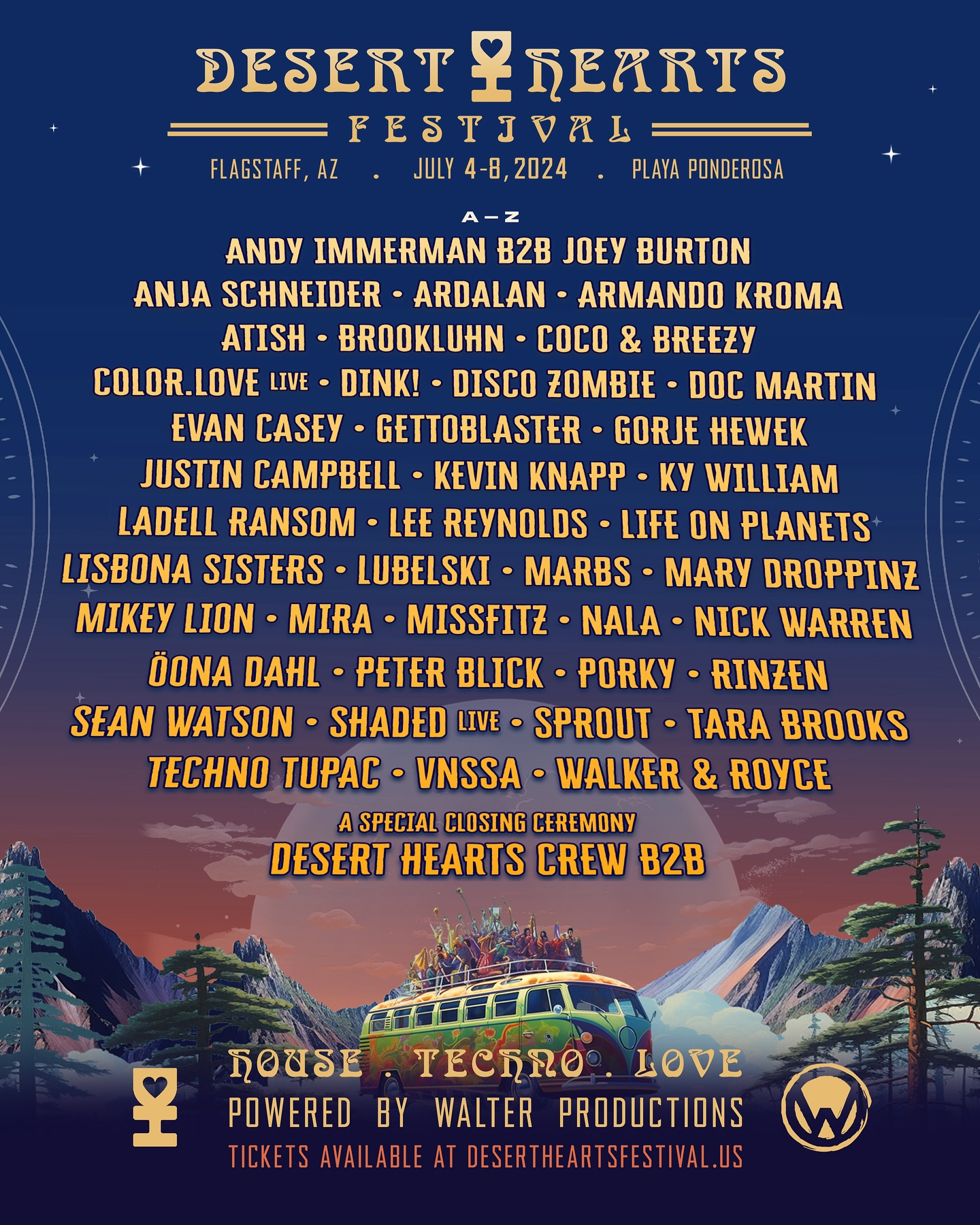 Desert Hearts Festival 2024 lineup poster