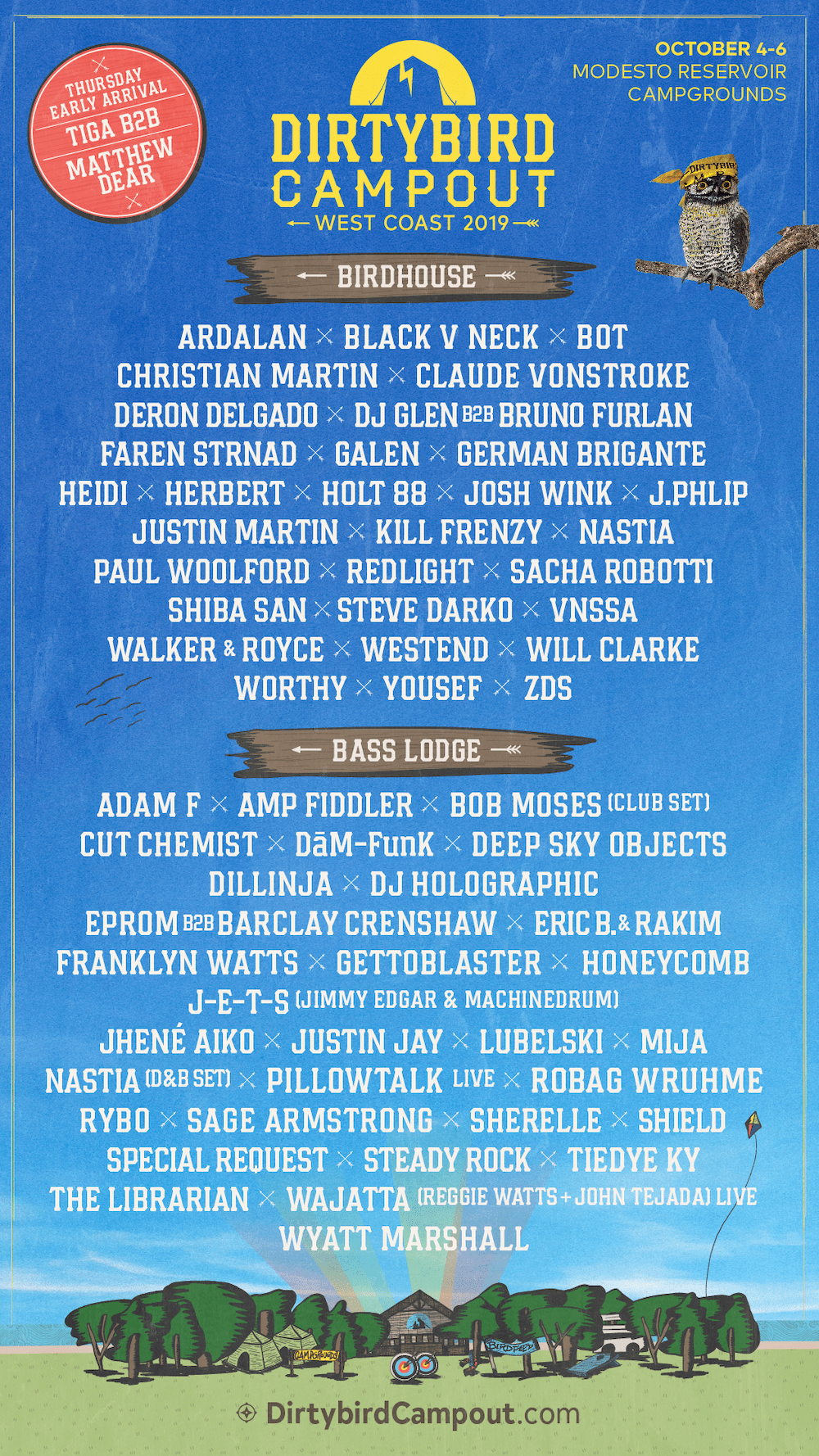 Dirtybird Campout West Coast 2019 Lineup poster image