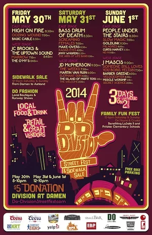 Do Division Street Fest 2014 Lineup poster image