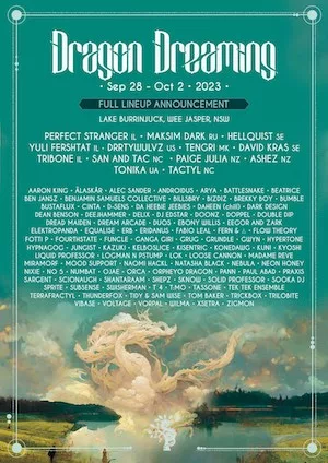 Dragon Dreaming Festival 2023 Lineup poster image