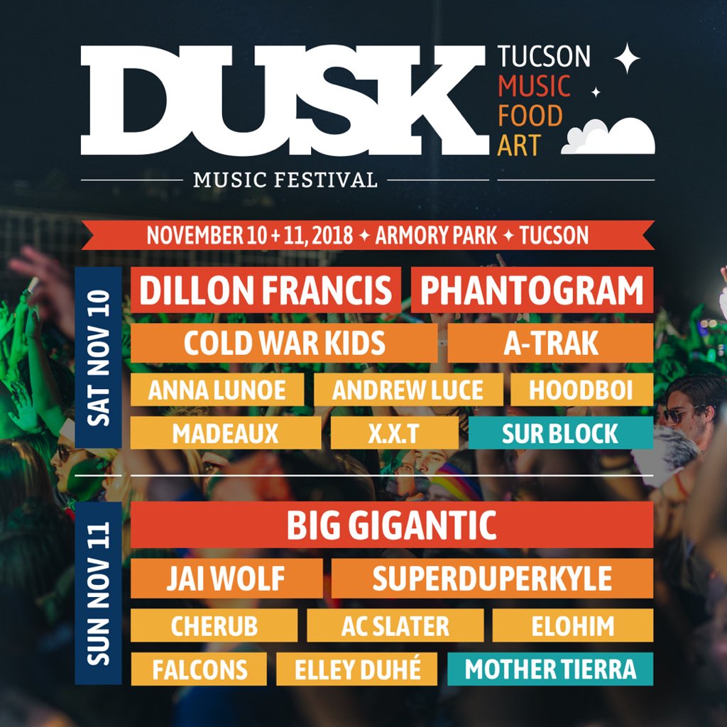 Dusk Music Festival 2018 Lineup poster image