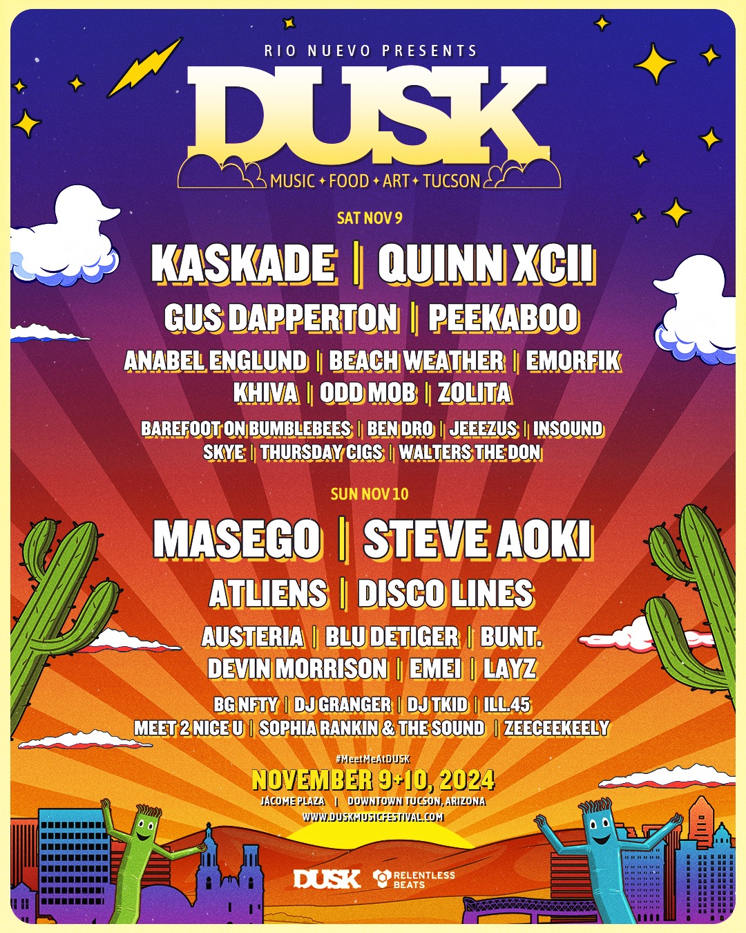 Dusk Music Festival lineup poster