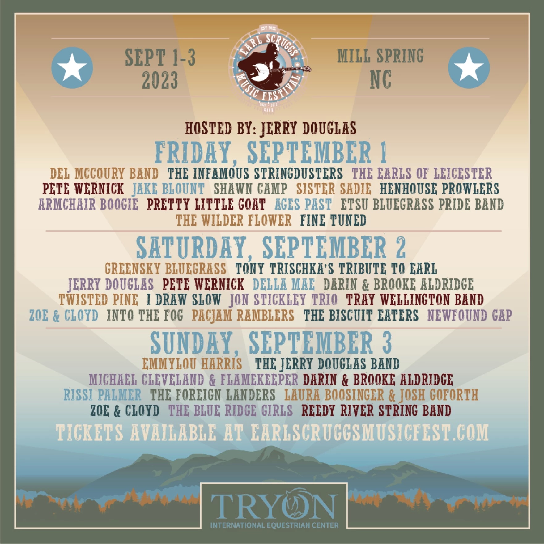 Earl Scruggs Music Festival 2025 Lineup Grooveist