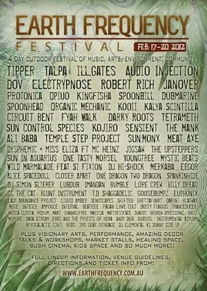 Earth Frequency Festival 2012 Lineup poster image