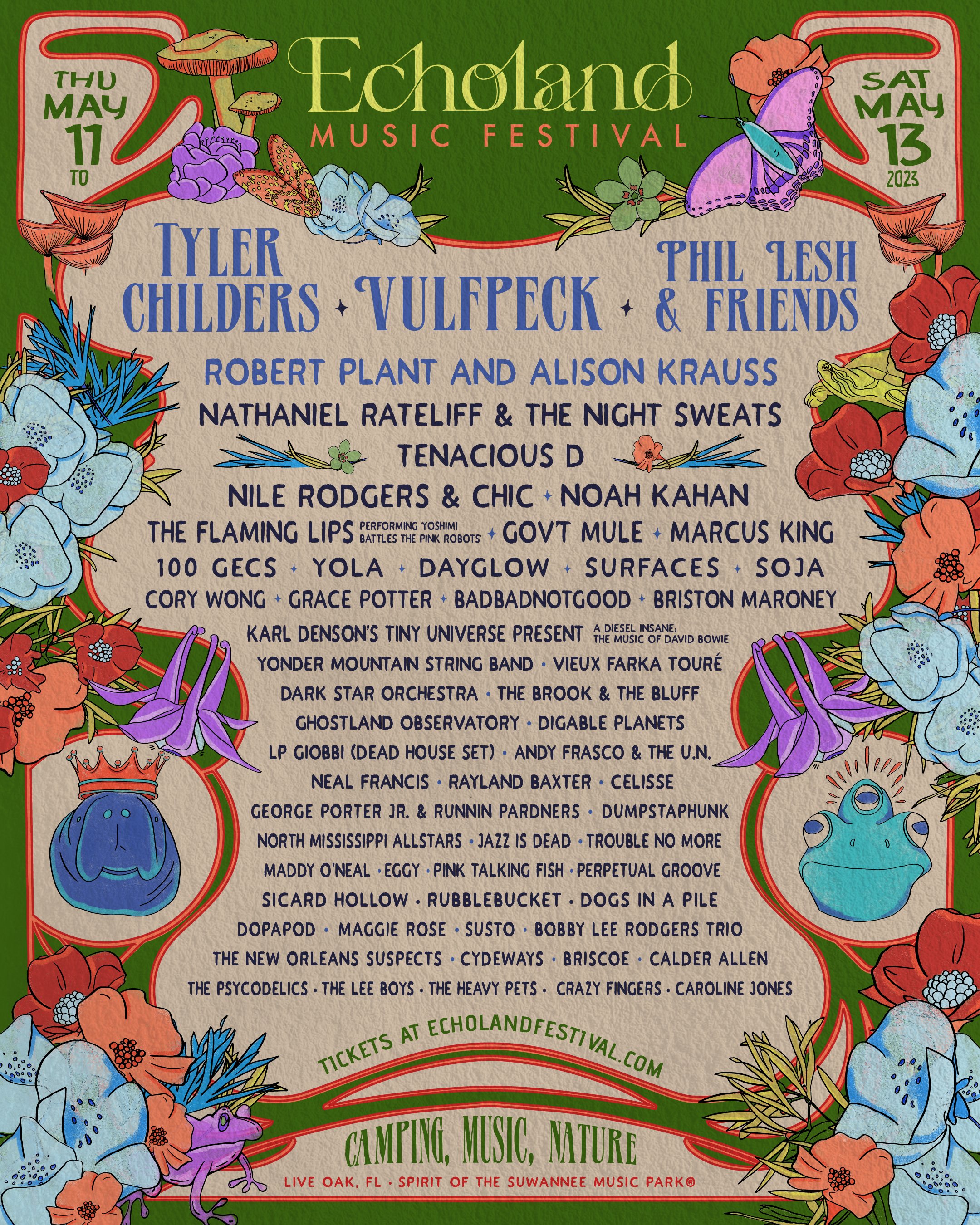 Echoland Music Festival 2023 lineup poster