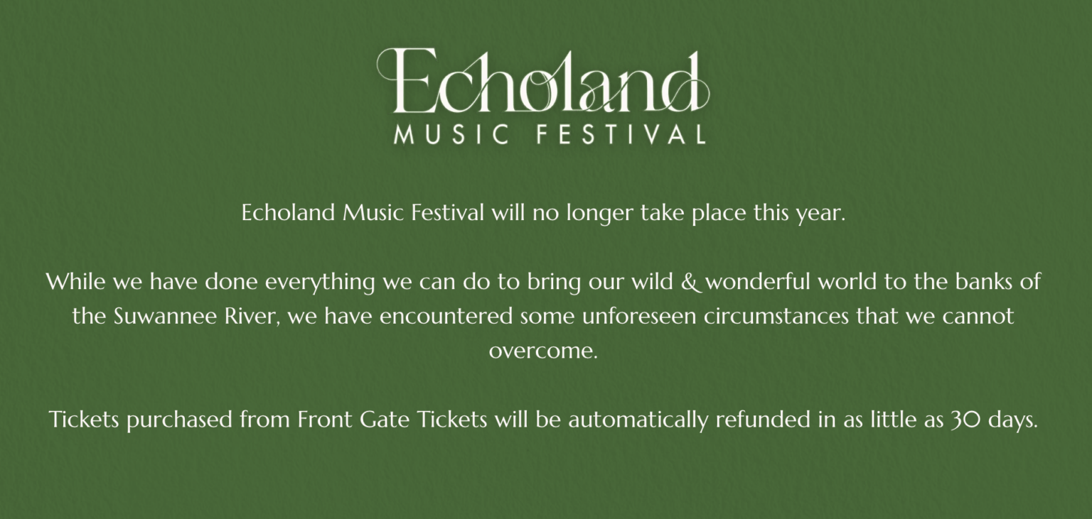 Echoland Music Festival Canceled For 2023 | Grooveist