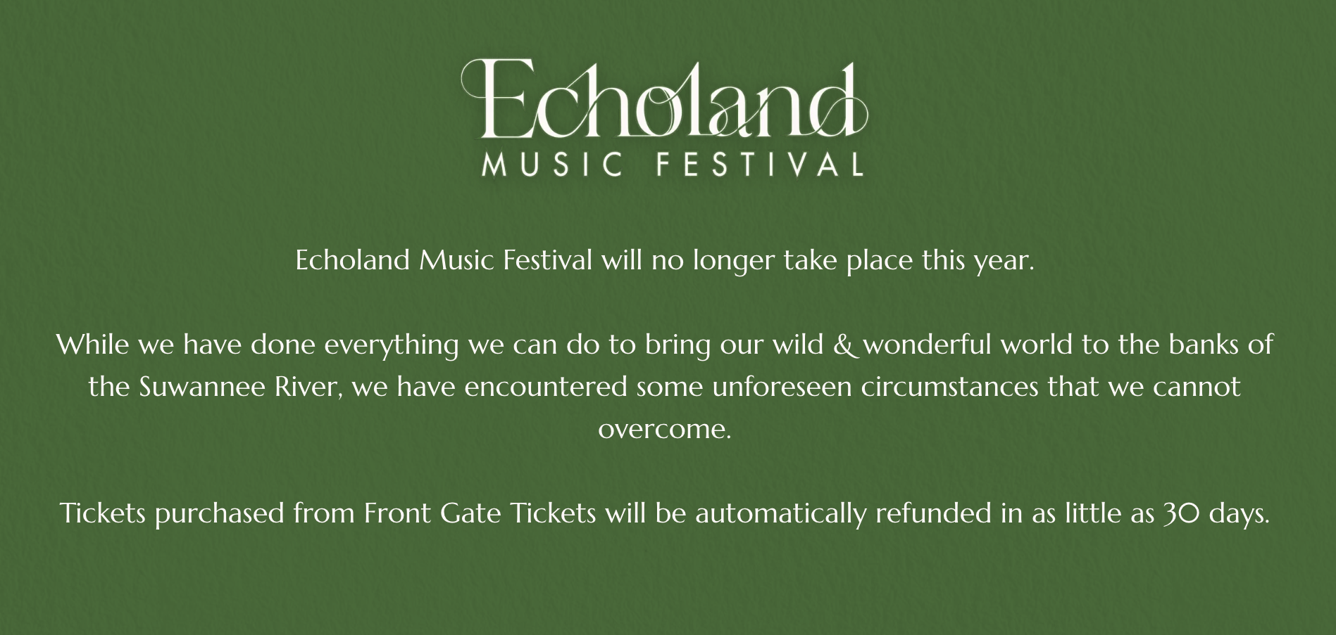 Echoland Music Festival Canceled For 2023 Grooveist
