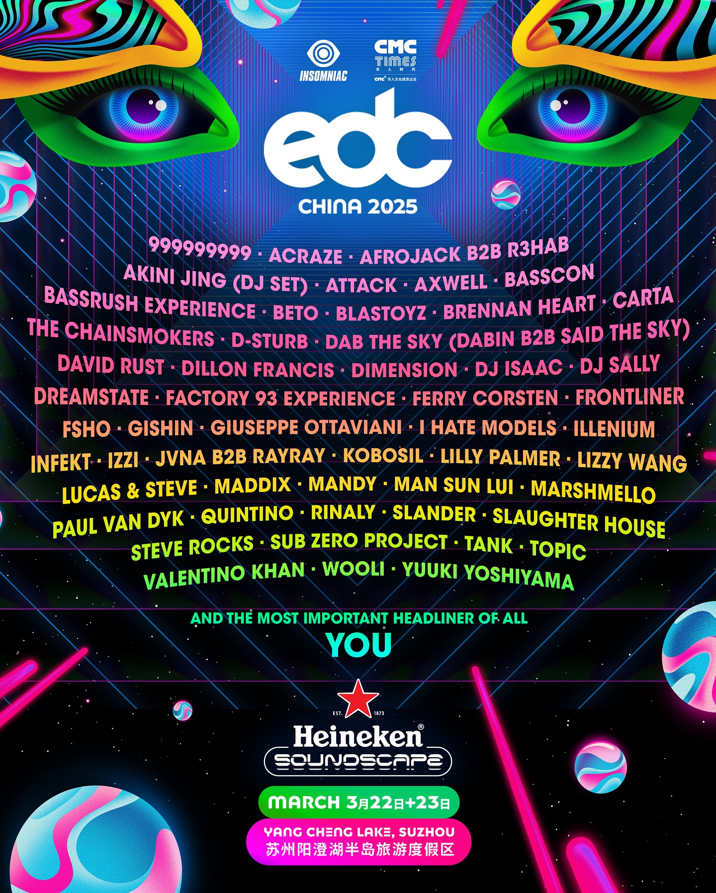 EDC China 2025 lineup poster