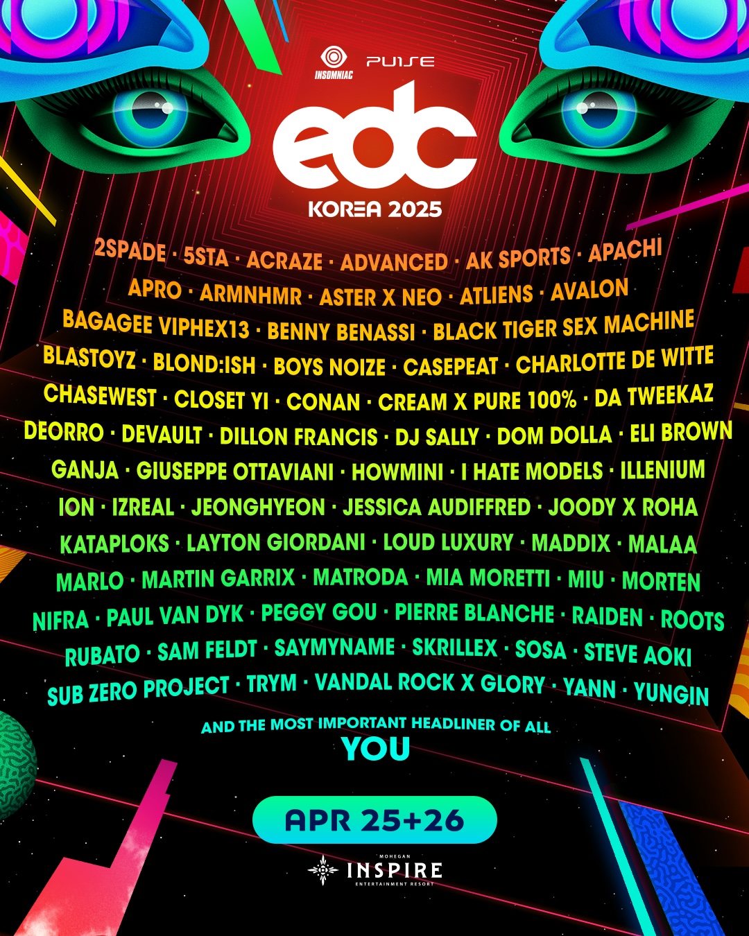 EDC Korea 2025 Lineup Grooveist