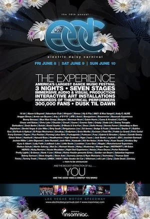 EDC Las Vegas 2012 Lineup poster image