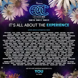 EDC Las Vegas 2014 Lineup poster image