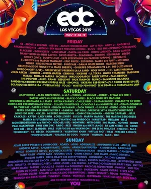 EDC Las Vegas 2019 Lineup poster image