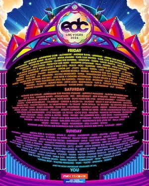 EDC Las Vegas 2024 Lineup poster image