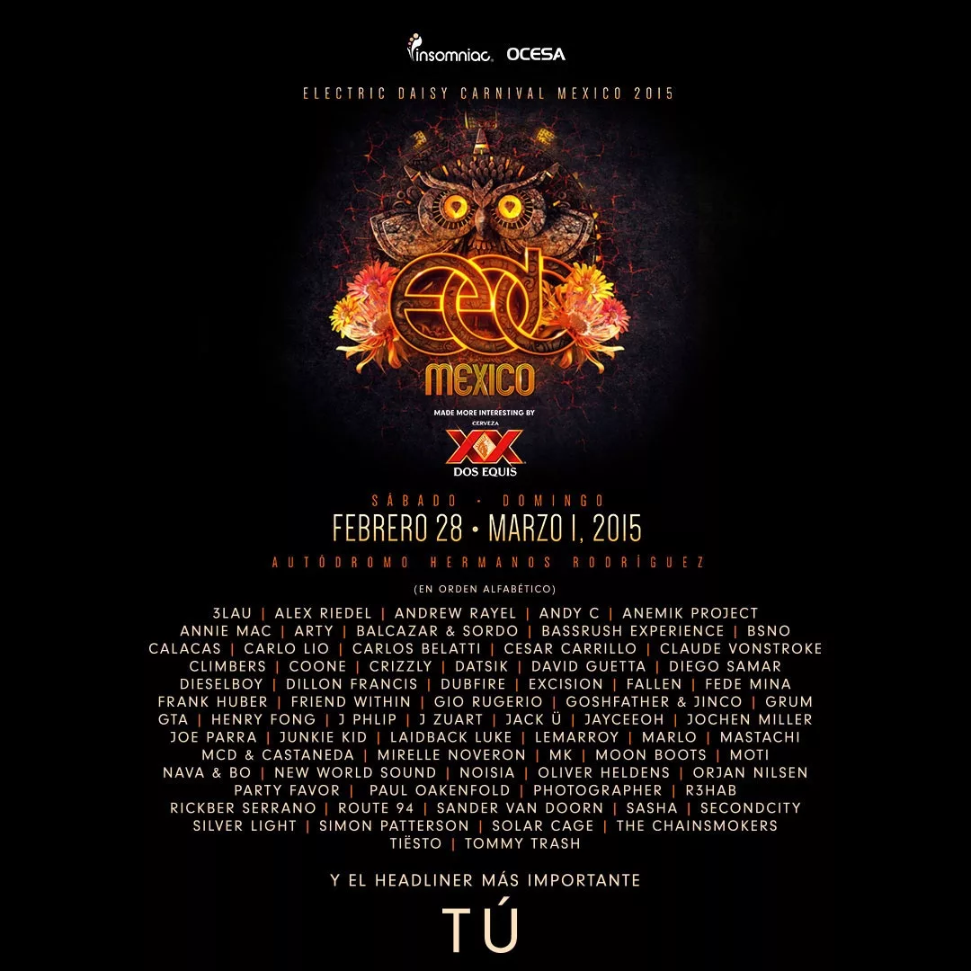 EDC Mexico 2015 Lineup poster image