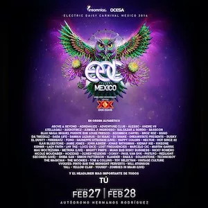 EDC Mexico 2016 Lineup poster image