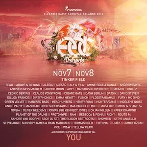 EDC Orlando 2014 Lineup poster image