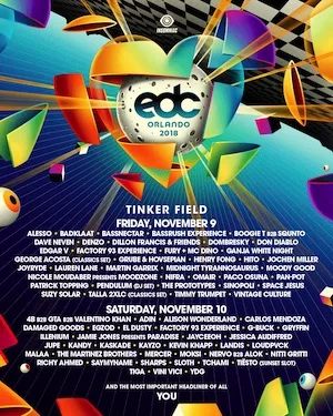 EDC Orlando 2018 Lineup poster image