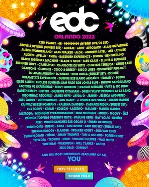 EDC Orlando 2022 Lineup poster image