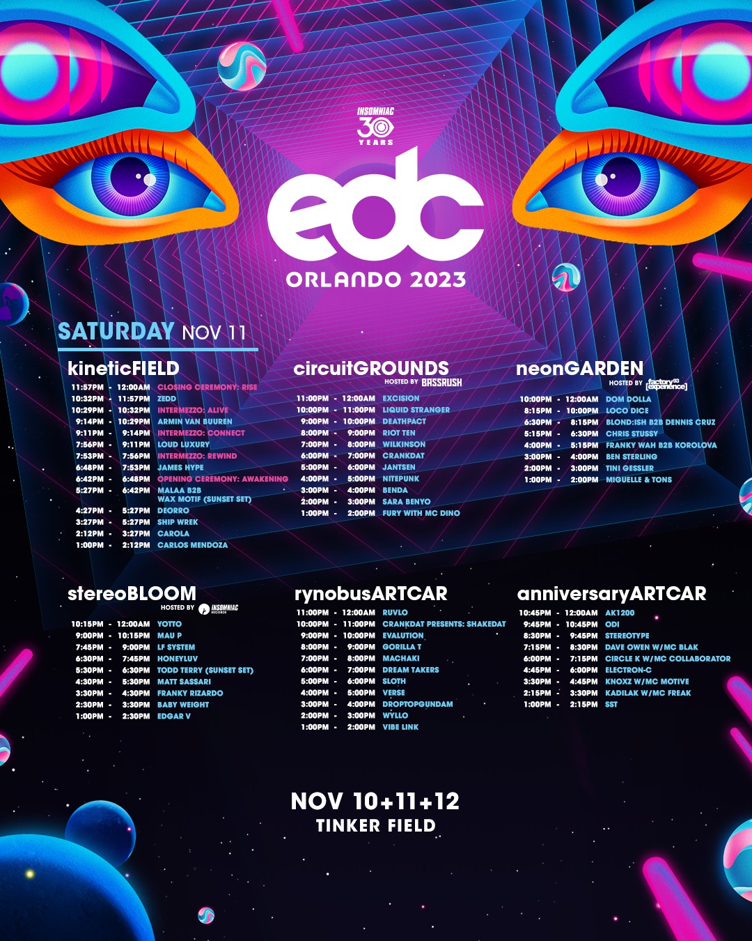 EDC Orlando Releases Daily Lineup For 2023 Festival Grooveist