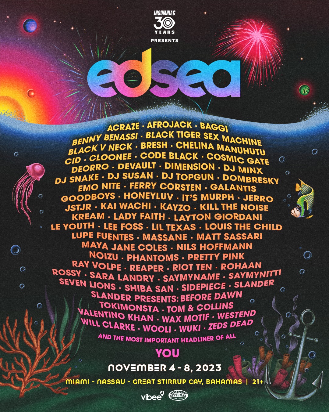 EDSea 2023 lineup poster