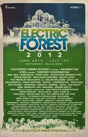 Electric Forest 2012 Lineup poster image