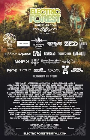 Electric Forest 2014 Lineup poster image