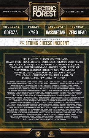 Electric Forest 2019 Lineup poster image