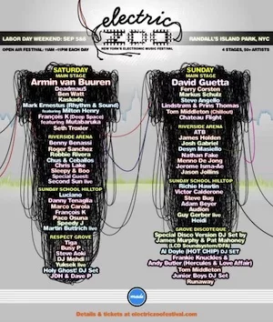 Electric Zoo 2009 Lineup poster image