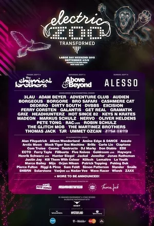 Electric Zoo 2015 Lineup poster image