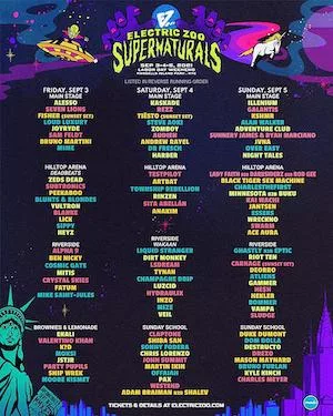 Electric Zoo 2021 Lineup poster image