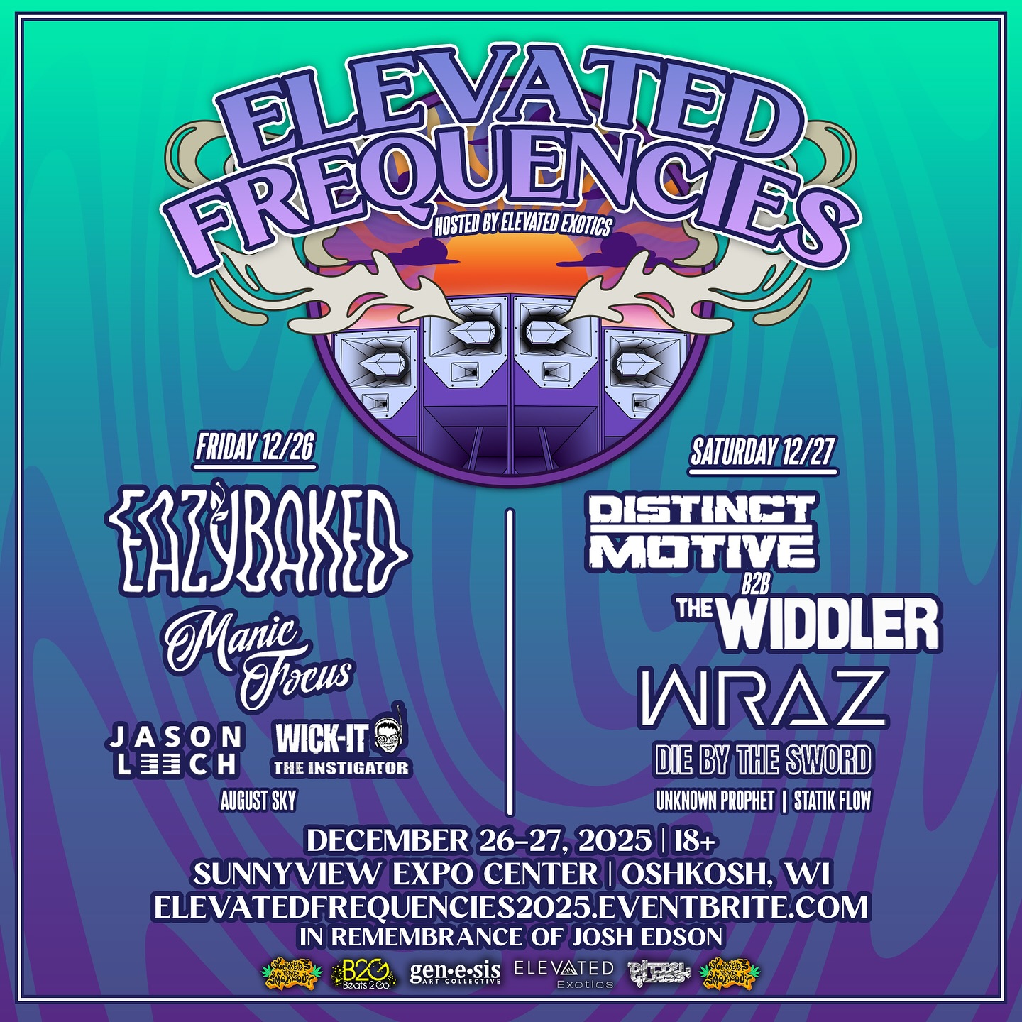 Elevated Frequencies lineup poster
