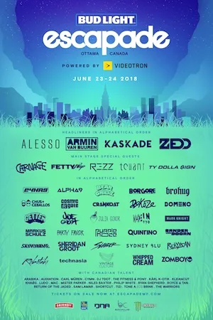 Escapade Music Festival 2018 Lineup poster image