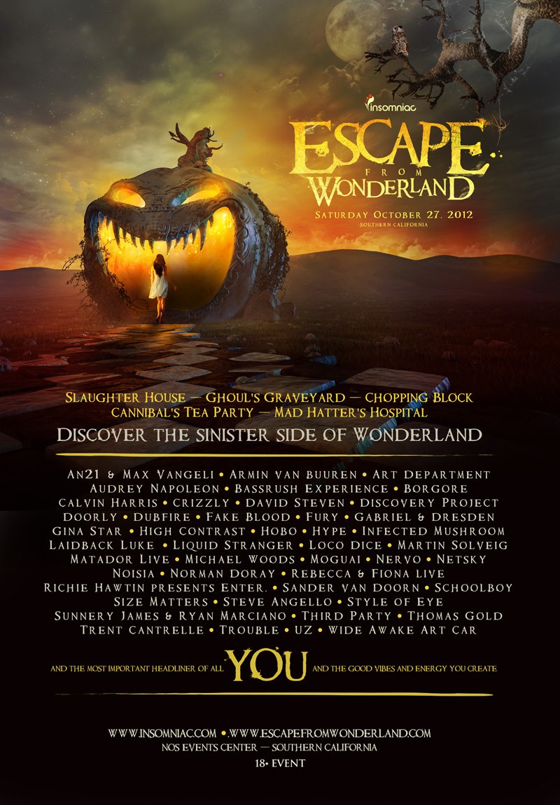Escape Halloween 2012 Lineup poster image