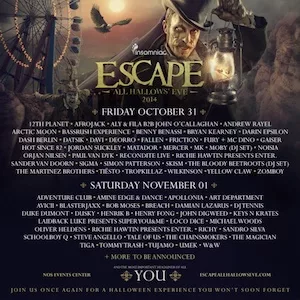 Escape Halloween 2014 Lineup poster image