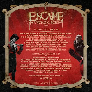 Escape Halloween 2016 Lineup poster image