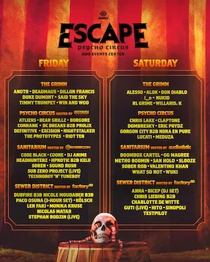 Escape Halloween 2019 Lineup poster image